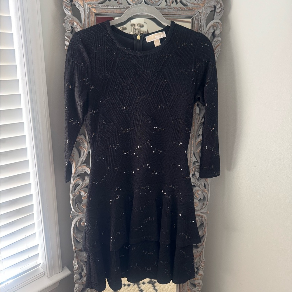 Michael Kors Black Sequin Knit Dress
